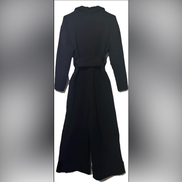 NWT COS Black Knit Jersey Long Sleeve Wide Leg Jumpsuit Size XS - Picture 6 of 6